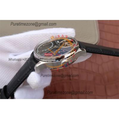 Portuguese Tourbillon Mystere Retrograde IW504601 Automatic Mens Watch Best Edition AZF SS Gray Dial Leather Strap CHS