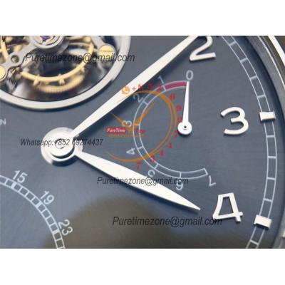 Portuguese Tourbillon Mystere Retrograde IW504601 Automatic Mens Watch Best Edition AZF SS Gray Dial Leather Strap CHS