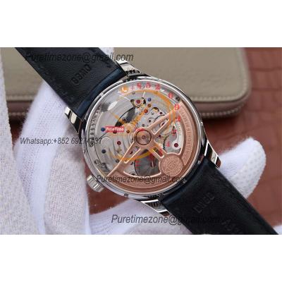 Portuguese Tourbillon Mystere Retrograde IW504601 Automatic Mens Watch Best Edition AZF SS White Blue Dial Leather CHS