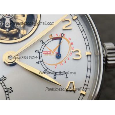 Portuguese Tourbillon Mystere Retrograde IW504601 Automatic Mens Watch Best Edition AZF SS White Dial Leather CHS