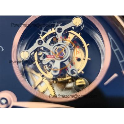 Portuguese Tourbillon Mystere Retrograde IW504402 Automatic Mens Watch Best Edition AZF RG Black Dial Leather CHS