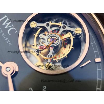 Portuguese Tourbillon Mystere Retrograde IW504402 Automatic Mens Watch Best Edition AZF RG Gray Dial Leather CHS