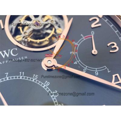 Portuguese Tourbillon Mystere Retrograde IW504402 Automatic Mens Watch Best Edition AZF RG Gray Dial Leather CHS