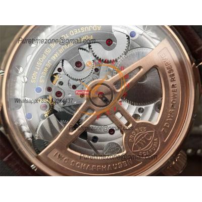 Portuguese Tourbillon Mystere Retrograde IW504402 Automatic Mens Watch Best Edition AZF RG Gray Dial Leather CHS