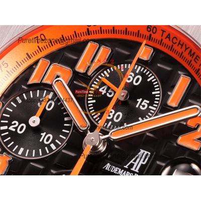 Royal Oak Offshore 26170ST Volcano A7750 Automatic Chronograph Mens Watch Best Edition TKF 42 SS Black Dial Leather CHS