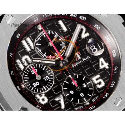 Royal Oak Offshore 26170ST Safari A3126 Automatic Chronograph Mens Watch Best Edition TKF 42 Black Dial SS Bracelet CHS