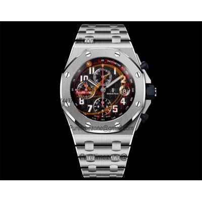 Royal Oak Offshore 26170ST Safari A3126 Automatic Chronograph Mens Watch Best Edition TKF 42 Black Dial SS Bracelet CHS