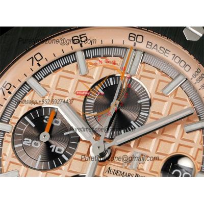 Royal Oak Offshore 26400SO A3126 Automatic Chronograph Mens Watch Best Edition TKF 44 Cream Dial Camou Rubber CHS