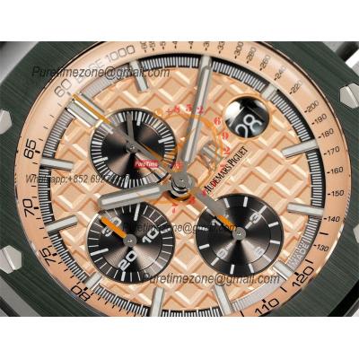 Royal Oak Offshore 26400SO A3126 Automatic Chronograph Mens Watch Best Edition TKF 44 Cream Dial Camou Rubber CHS