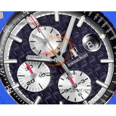 Royal Oak Offshore 26400SO A3126 Automatic Chronograph Mens Watch Best Edition TKF 44 Blue Dial Camou Rubber CHS