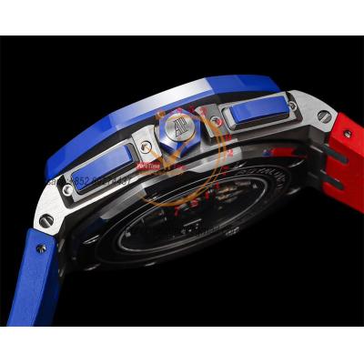 Royal Oak Offshore 26400SO A3126 Automatic Chronograph Mens Watch Best Edition TKF 44 Blue/Red Dial  Rubber Strap CHS