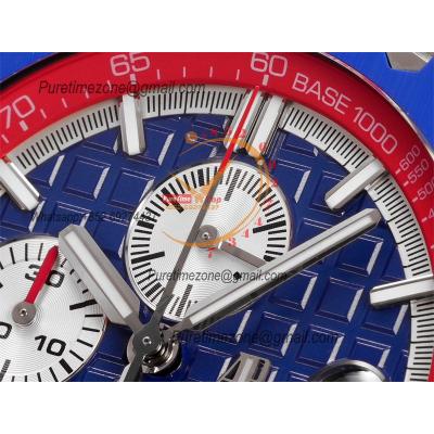 Royal Oak Offshore 26400SO A3126 Automatic Chronograph Mens Watch Best Edition TKF 44 Blue/Red Dial  Rubber Strap CHS