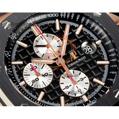 Royal Oak Offshore 26400RO A3126 Automatic Chronograph Mens Watch Best Edition TKF 44 RG Black Dial  Rubber CHS