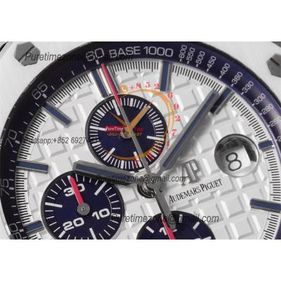 Royal Oak Offshore 26402CB A3126 Automatic Chronograph Mens Watch Best Edition TKF 44 White Ceramic Rubber CHS