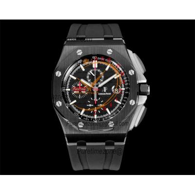 Royal Oak Offshore 26402CE A3126 Automatic Chronograph Mens Watch Best Edition TKF 44 Black Ceramic Rubber CHS