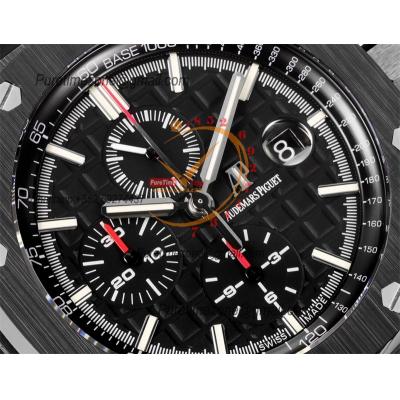 Royal Oak Offshore 26402CE A3126 Automatic Chronograph Mens Watch Best Edition TKF 44 Black Ceramic Rubber CHS