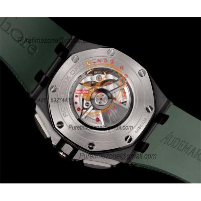 Royal Oak Offshore 26405CE A3126 Automatic Chronograph Mens Watch Best Edition TKF 44 Black Ceramic Green Dial Rubber