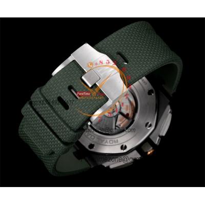 Royal Oak Offshore 26405CE A3126 Automatic Chronograph Mens Watch Best Edition TKF 44 Black Ceramic Green Dial Rubber