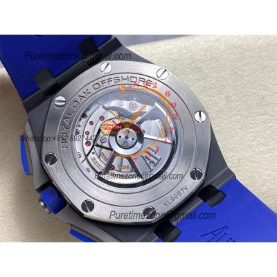 Royal Oak Offshore 26405CE A3126 Automatic Chronograph Mens Watch Best Edition TKF 44 Black Ceramic Blue Dial Rubber