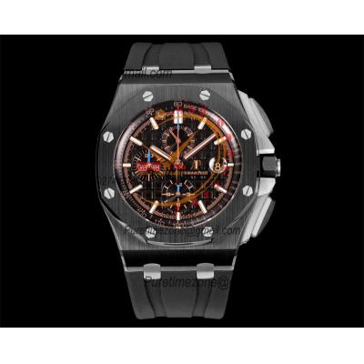 Royal Oak Offshore 26405CE A3126 Automatic Chronograph Mens Watch Best Edition TKF 44 Black Ceramic Rubber CHS