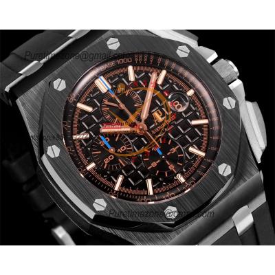 Royal Oak Offshore 26405CE A3126 Automatic Chronograph Mens Watch Best Edition TKF 44 Black Ceramic Rubber CHS