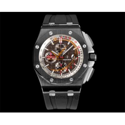 Royal Oak Offshore 26405CE A3126 Automatic Chronograph Mens Watch Best Edition TKF 44 Black Ceramic Rubber CHS