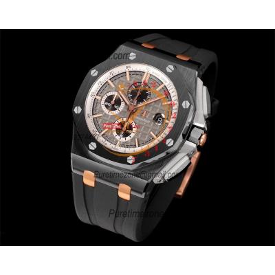 Royal Oak Offshore 26415CE A3126 Automatic Chronograph Mens Watch Best Edition TKF 44 Black Ceramic Gray Dial Rubber