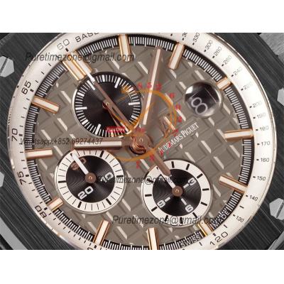 Royal Oak Offshore 26415CE A3126 Automatic Chronograph Mens Watch Best Edition TKF 44 Black Ceramic Gray Dial Rubber