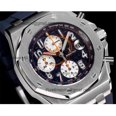 Royal Oak Offshore 26470ST A3126 Automatic Chronograph Mens Watch Best Edition TKF 42 SS Blue Dial Rubber CHS