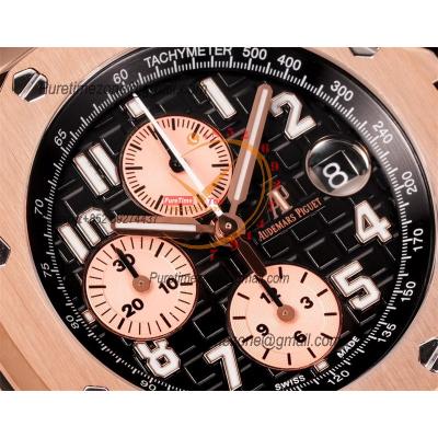 Royal Oak Offshore 26470OR A3126 Automatic Chronograph Mens Watch Best Edition TKF 42 Black Dial SS Bracelet CHS