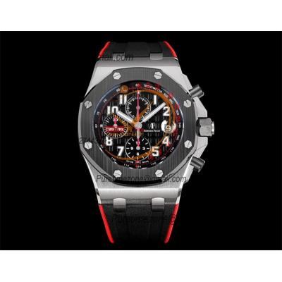 Royal Oak Offshore 26470SO A3126 Automatic Chronograph Mens Watch Best Edition TKF 42 Black Dial Rubber CHS