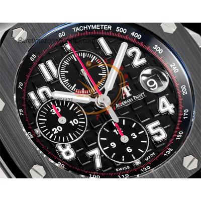 Royal Oak Offshore 26470SO A3126 Automatic Chronograph Mens Watch Best Edition TKF 42 Black Dial Rubber CHS