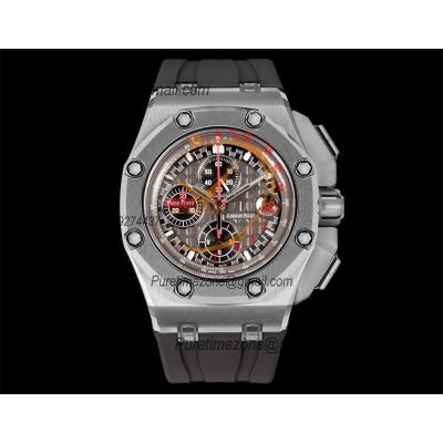 Royal Oak Offshore Schumacher 26568IM  A3126 Automatic Chronograph Mens Watch Best Edition TKF 44 Gray Dial Rubber CHS