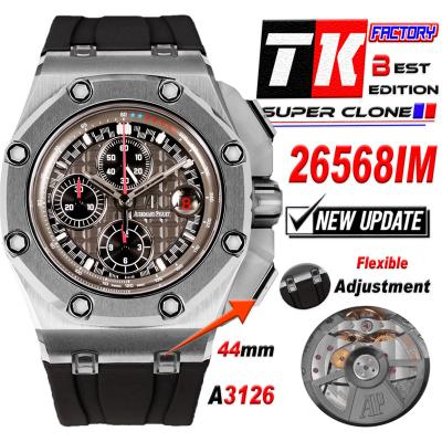 Royal Oak Offshore Schumacher 26568IM  A3126 Automatic Chronograph Mens Watch Best Edition TKF 44 Gray Dial Rubber CHS