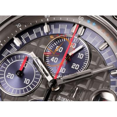 Royal Oak Offshore Schumacher 26568PM A3126 Automatic Chronograph Mens Watch Best Edition TKF 44 Gray Dial Blue Rubber