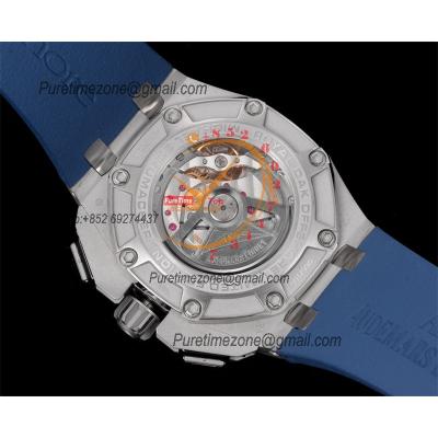 Royal Oak Offshore Schumacher 26568PM A3126 Automatic Chronograph Mens Watch Best Edition TKF 44 Gray Dial Blue Rubber