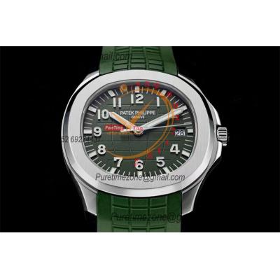 Aquanaut 5168 40mm A324 Atuomatic Mens Watch Best Edition 3KF V2 SS Green Dial Rubber Strap CHS