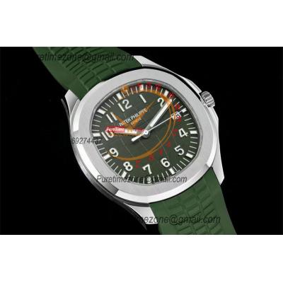 Aquanaut 5168 40mm A324 Atuomatic Mens Watch Best Edition 3KF V2 SS Green Dial Rubber Strap CHS