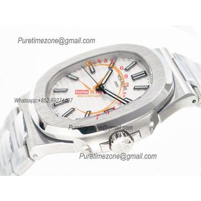 Nautilus 5711 40mm A324 Atuomatic Mens Watch Best Edition 3KF V2 White Textured Dial SS Bracelet CHS