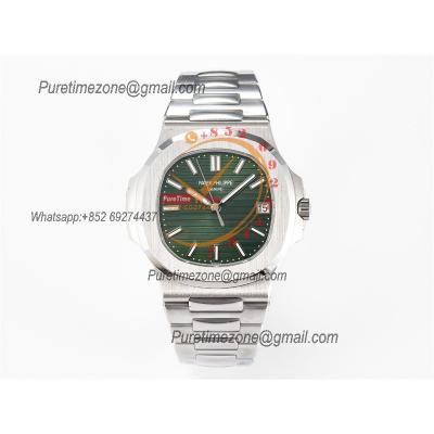 Nautilus 5711 40mm A324 Atuomatic Mens Watch Best Edition 3KF V2 Green Textured Dial SS Bracelet CHS