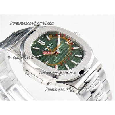 Nautilus 5711 40mm A324 Atuomatic Mens Watch Best Edition 3KF V2 Green Textured Dial SS Bracelet CHS