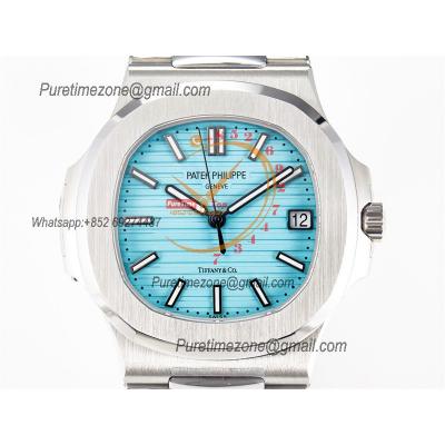 Nautilus 5711 40mm A324 Atuomatic Mens Watch Best Edition 3KF V2 Tiffany Blue Textured Dial SS Bracelet CHS