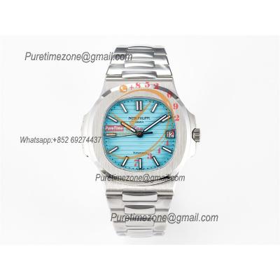 Nautilus 5711 40mm A324 Atuomatic Mens Watch Best Edition 3KF V2 Tiffany Blue Textured Dial SS Bracelet CHS