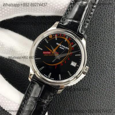 Calatrava 5227R 39mm  A324 Atuomatic Mens Watch Best Edition 3KF V2 SS Black Dial Brown Leather Strap CHS