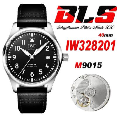 Schaffhausen Pilot's Mark XX IW328201 M9015  Atuomatic Mens Watch Best Edition BLSF 40 SS Black Dial Leather CHS