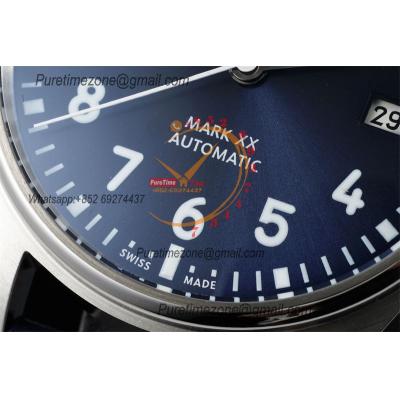 Schaffhausen Pilot's Mark XX IW328203 M9015  Atuomatic Mens Watch Best Edition BLSF 40 SS Blue Dial Leather CHS