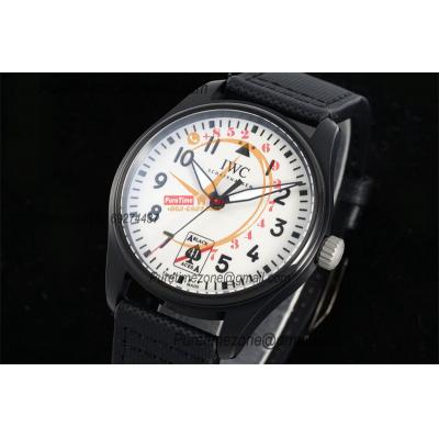 Pilot's Mark XX  Black Aces IW326905 M9015  Atuomatic Mens Watch Best Edition BLSF PVD 41 Black Dial Leather CHS