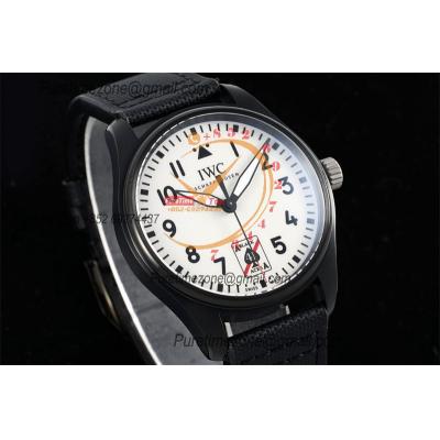 Pilot's Mark XX  Black Aces IW326905 M9015  Atuomatic Mens Watch Best Edition BLSF PVD 41 Black Dial Leather CHS