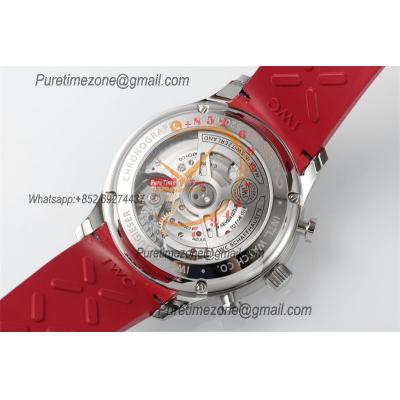 Portuguese Chronograph IW371616 A69355 Atuomatic Mens Watch Best Edition Z+F Red Dial Rubber Strap CHS