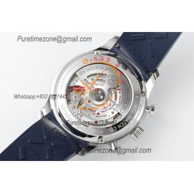 Portuguese Chronograph IW371606 A69355 Atuomatic Mens Watch Best Edition Z+F Blue Dial Rubber Strap CHS